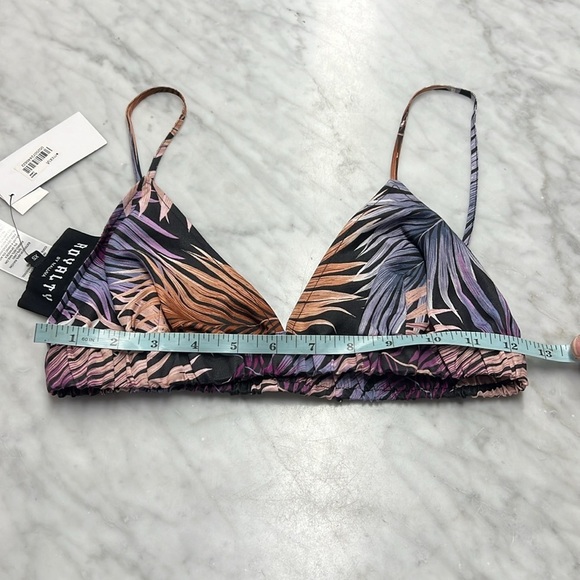 Royalty by Maluma NWT Printed Plunge Triangle Bralette Size Small - Picture 12 of 14